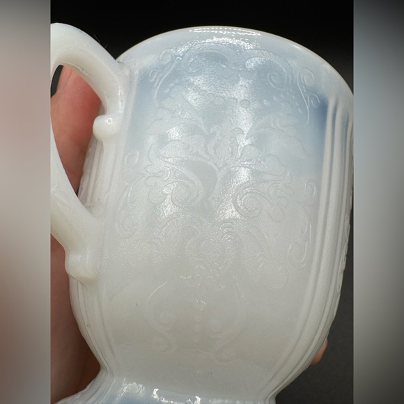 VTG Macbeth Evans American Sweetheart Sugar Bowl Depression Monax Glass - Picture 8 of 9